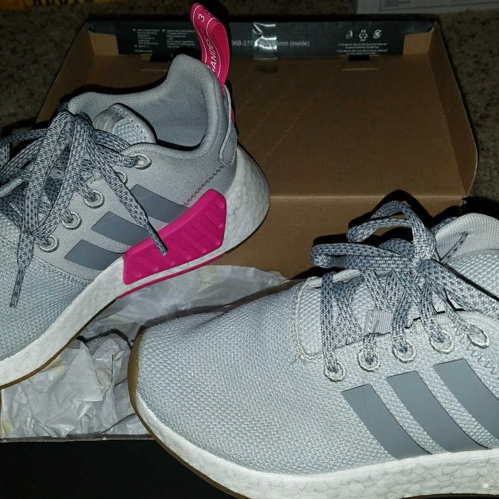 ADIDAS ORG W NMD R2-GREY/PINK - Picture 2 of 7